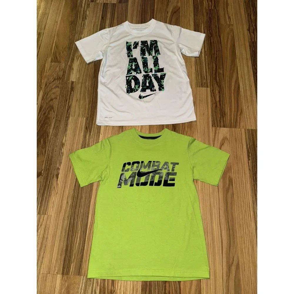 Nike Boys T-Shirts Youth Sz XS 6 7 Lot Of 2 EUC  Cotton dri-fit‎